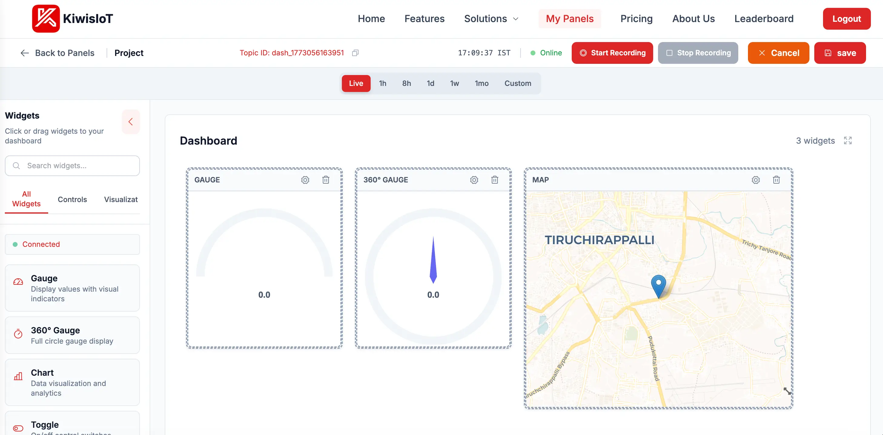 Add widgets to your dashboard